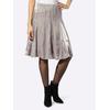 Schlupfrock HEINE, Damen, Gr. 40, grau (taupe), 77% Viskose, 23% Polyester, unifarben, kurz, Röcke