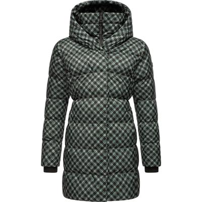 Steppmantel RAGWEAR "Niara Print", Damen, Gr. XXXL (46), grün (dunkelgrün), Obermaterial: 100% Polyester, Innenfutter: 100% Polyester, Wattierung: 100% Polyester, modisch, tailliert ca. Mitte Oberschenkel, hoch geschlossener Ausschnitt, Langarm... Image