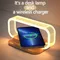 Quick Charge Wireless Charger with LED Night Lamp & Short-Circuit Protection for iPhone/Smartphone