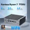 KINGNOVY Fanless AMD Mini PC Ryzen 7 5800U 7730U Barebone Desktop Computer 4K Dual HD Windows 11/10