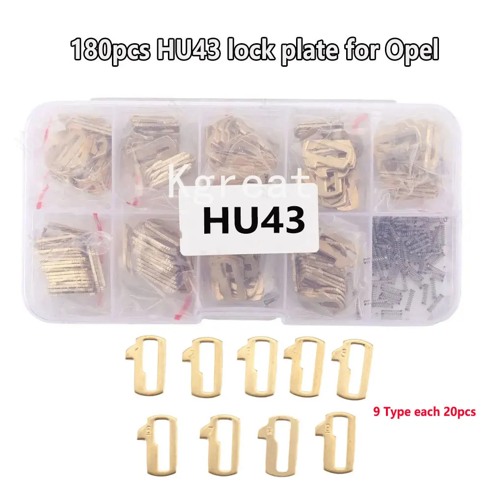 Hu43 Auto Lock Reed Locking Plate Lock Wafer für Opel Key Reparatur Kits Auto Lock Reparatur zubehör 180 stücke 9 Typ je 20 Image