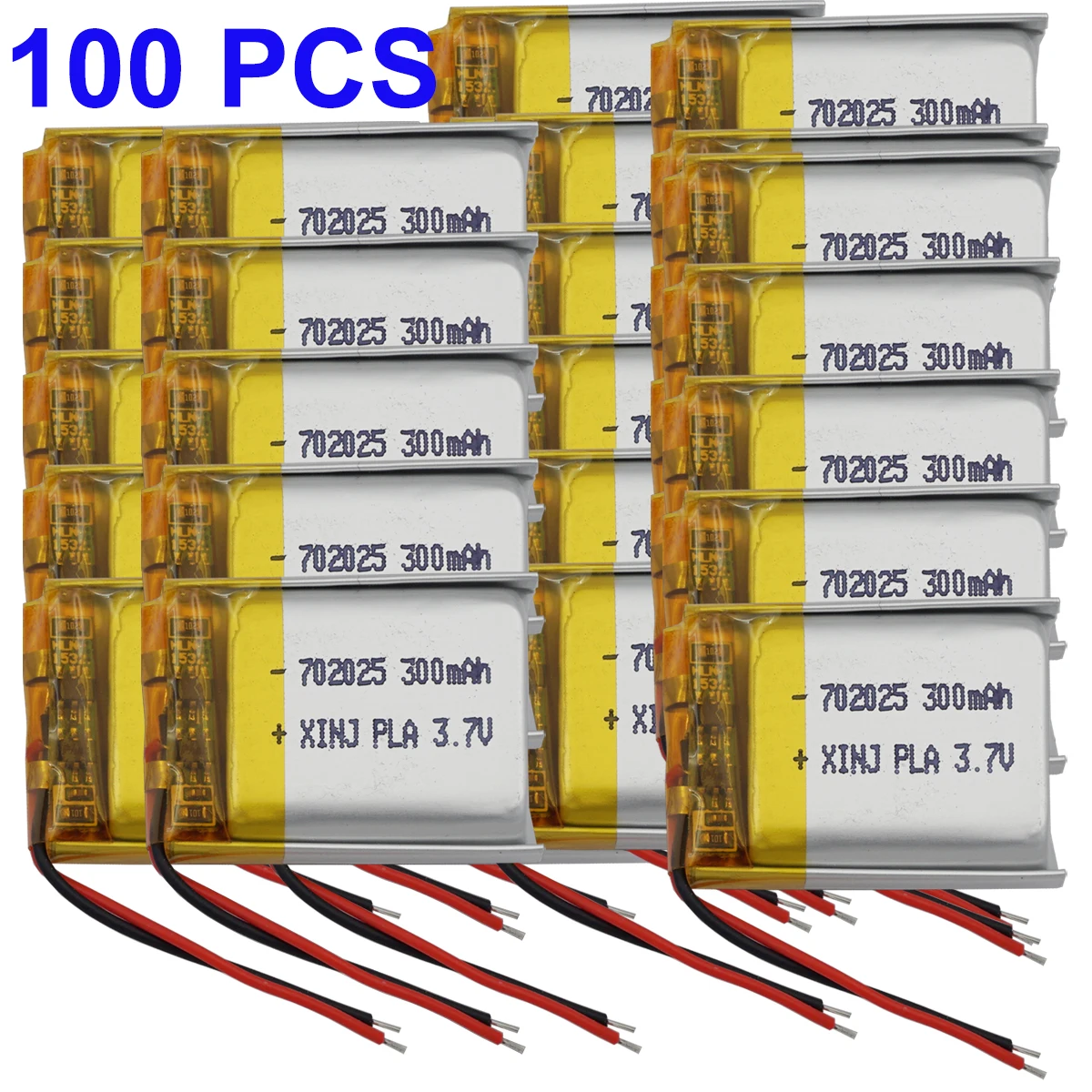 3,7 V 300mAh 1,11 Wh Ersatz wiederauf ladbare Li-Lipo-Batterie für MP5-Navi GPS Bluetooth-Lautsprecher LED-Fahr rekorder Image