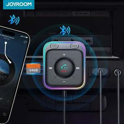 Joyroom auto adapter bluetooth 5,3 verbesserte dual mics enc geräusch unterdrückung 3,5mm aux adapter bluetooth drahtloser empfänger