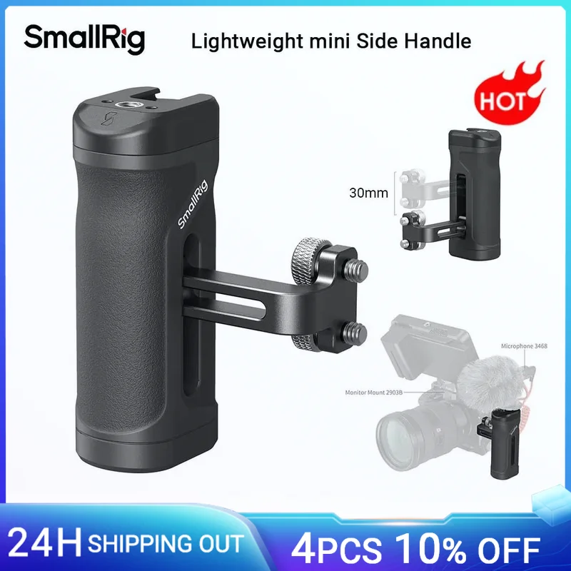 SmallRig Mini-Seitengriff für 1/4 Zoll-20 Gewindelöcher, leichter tragbarer Kamerakäfiggriff für Sony für DSLR mit Kaltschuh 4755 Image