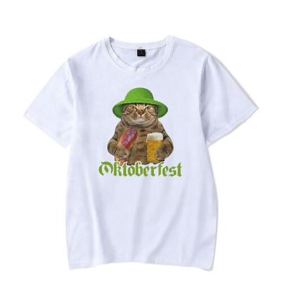 Bier Cosplay Kostüm T-Shirt-Ärmel Bedruckt Klassisch Streetstyle Für Paar Herren Damen Erwachsene Karneval Oktoberfestbier Heißprägen Party Casual Image