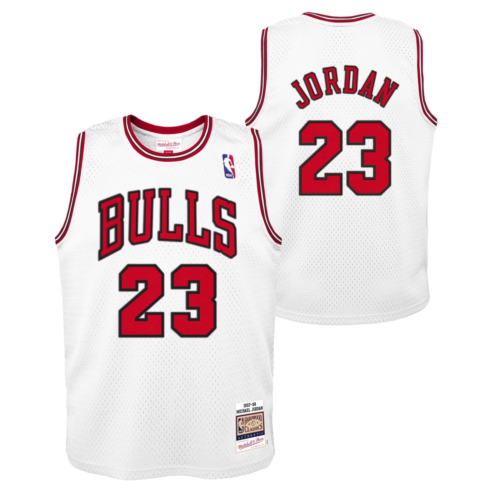 Maillot authentique NBA Michael Jordan 1997 Chicago Bulls par Mitchell & Ness - Jeunes - unisexe Taille: XL (18/20)