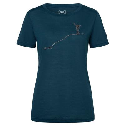 super.natural - Women's Gipfelglück Tee - Merinoshirt Gr XL blau Image