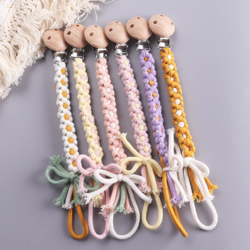 Baby Buche Holz Schnuller Clip handgemachte Schnuller Clips Kette umweltfreundlich Image