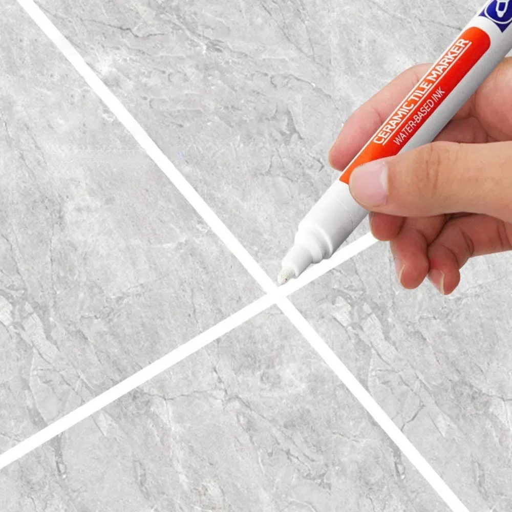 Weiße Stiftmarker, Zeichnung, wasserfest, Farbe, Fliesen, Malerei, Fugenmörtel, Kunstbedarf, Stifte, Badezimmer, Wand, Bodendekoration, Werkzeuge, Artikel von