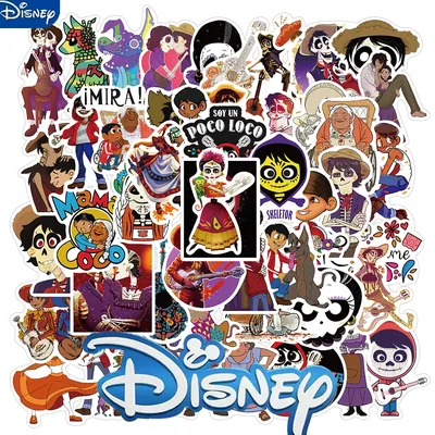 50 stücke Disney Cartoon Coco Aufkleber ästhetische DIY Laptop Telefon Fall Scrap booking Image