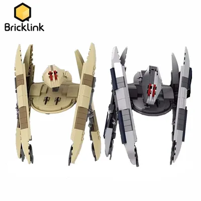 Bricklink Star Film Vulture Droid Starfighters MOC Technische Roboter Figuren Raumschiff Bausteine Spielzeug Für Kinder Geschenk Image