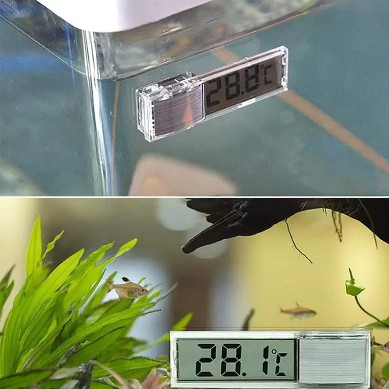 Aquarium Thermometer Elektronische LCD Digital Aquarium Temperatur Messung Aquarium Temp Meter Zubehör Image