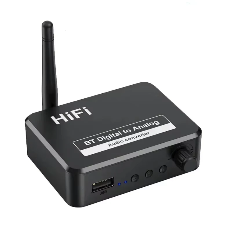 Adattatore convertitore DAC audio digitale-analogico Digitale SPDIF ottico Toslink a 3,5 mm 3,5 AUX Jack RCA L/R Ricevitore Bluetooth 5.0