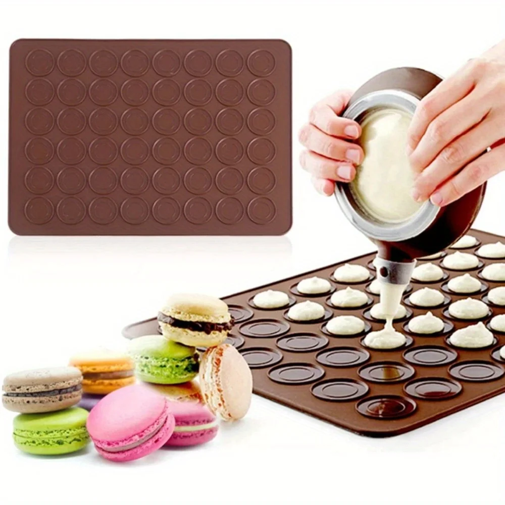 Löcher Antihaft Silikon Macaron Makronen Gebäck Ofen Backform Blatt Matte Diy Form Nützliche Werkzeuge DIY Kuchen Backformen Form Image