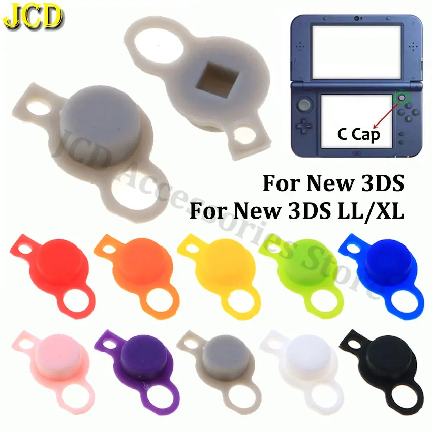 JCD 2PCS Ersatz Silikon C Stick Analog Joystick Kappe ThumbStick Abdeckung Für Neue 3DS XL LL 3DSLL 3DSXL konsole Image