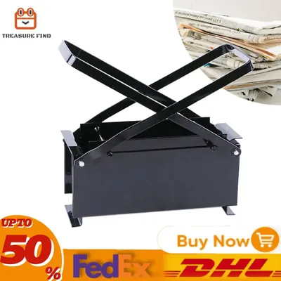 Newspaper Clumping Press Machine Manual Paper Log Briquette Maker for Heating Fire Stove Eco Recycle