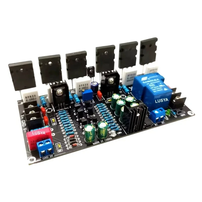 Upgraded Version 300W Mono Power Amplifier 1943 + 5200 High Power Tube Amp Board With Speaker Protection Relay