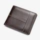 Portafoglio bifold da uomo in vera pelle marrone vintage con blocco RFID e più scomparti per carte - design sottile classico