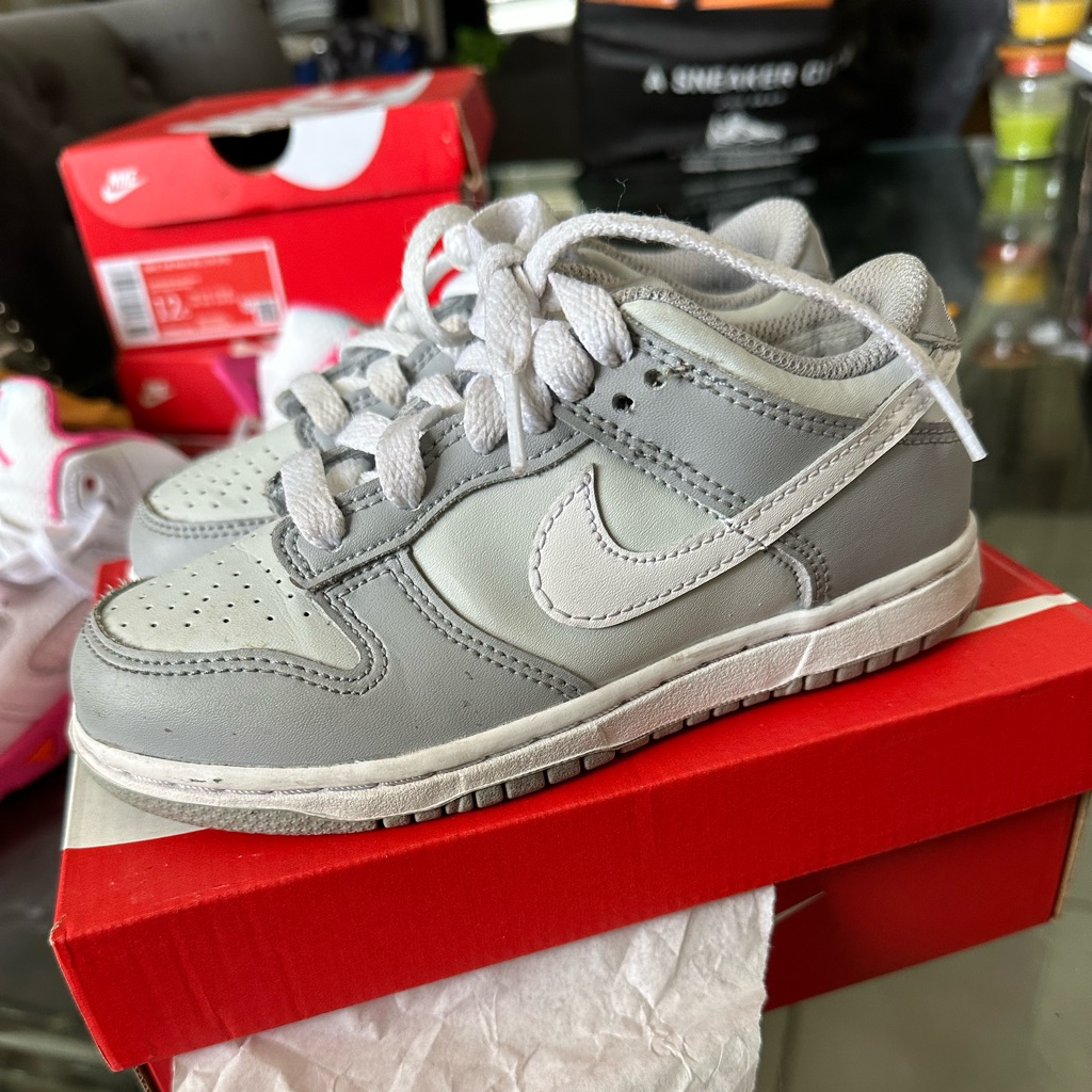 Nike Shoes | Grey And White Nike Dunks. Gently Worn. | Color: Gray/White | Size: 12g
