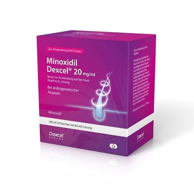 Minoxidil Dexcel 20 mg/ml Spray z.Anw.a.d.Kopfhaut 3x60 ml Image