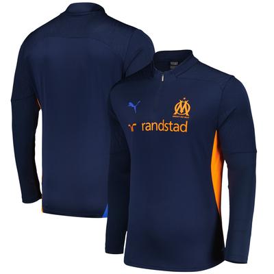 Olympique de Marseille PUMA Trainingsoberteil mit 1/4-Reißverschluss - Marineblau Image