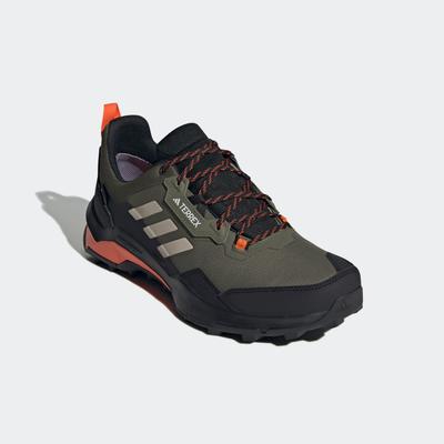 Wanderschuh ADIDAS TERREX "TERREX AX4 GORE-TEX", Gr. 42, grün (olive strata, wonder beige, core schwarz), Textil, Synthe