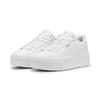 Sneaker PUMA "KARMEN II L", Gr. 38,5, weiß (puma weiß, puma weiß, puma silber), Leder, sportlich, Schuhe, Topseller