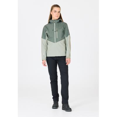 Softshelljacke WHISTLER "Rosea", Damen, Gr. 46, grau (grau, grün), 100% Polyester, mehrfarbig, casual, normal, ohne Ausschnitt, Langarm, Jacken, aus wind- und wasserdichtem Funktionsmaterial Image