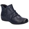 Schlupfboots JOSEF SEIBEL "Naly 41", Damen, Gr. 37, blau (dunkelblau), Leder, klassisch, Schuhe, Stiefelette, Komfortschuh mit gerafftem Schaft