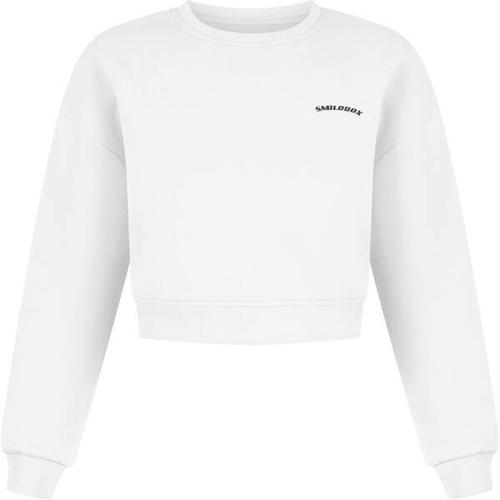 SMILODOX Damen Sweatshirt Sherry, Größe XL in Weiß