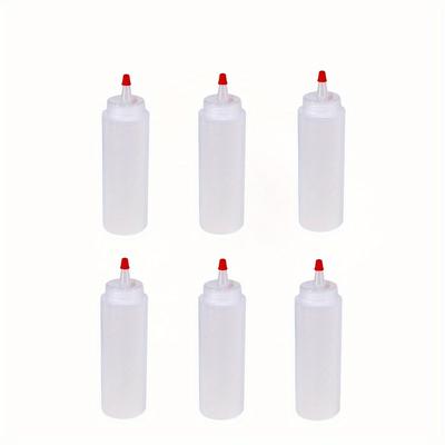 TEMU 6pcs 8oz Squeeze Bottle For Salad/tomato Sauce/soy Sauce/squeeze Bottle, Kitchen Seasoning Bottle, Squeeze Sauce Seasoning Bottle, 250ml Food Service For Restaurant Kitchen Eid Al-adha Mubarak