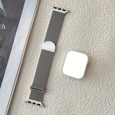 TEMU Metal Milanese Magnetic Watch Strap For Both Men And Women, Suitable For Watch 38mm/40mm/41mm/42mm/44mm/45mm/49mm Series, For Iwatch 9/8/7/6/5/4/3/2/1 Watch Strap