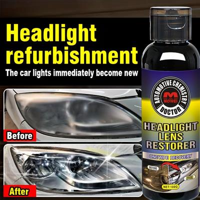 TEMU Automotive Clay-based Headlight Restoration Kit - All-in-one Polishing Solution For Effective Scratch Removal And Clear Lens Maintenance - Car Detailing Headlight Refurbishment Set