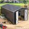 TEMU Polar Aurora 10x10 Ft Outdoor Storage Shed,garden Shed, Large Garden Shed With Updated Frame Structure And Lockable Doors, Metal Tool Sheds For Backyard Garden Patio Lawn, Black