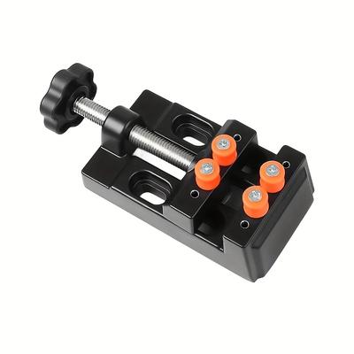 TEMU Allsome Compact Aluminum Mini Bench Clamp - Diy Tool For Jewelry, Watches & Small Parts - Drill Press Table Vise With Adjustable Grip (0-54mm) & Accessories Kit