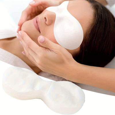 TEMU 100pcs Disposable Non-woven Dry Eye Mask Pads, Gentle Soothing Eye Patches For Spa And Personal Care, White