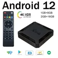 X96Q Smart Android TV BOX Android 12.0 Supporto video 4K Allwinner H313 Quad Core 2GB 16GB Lettore multimediale in streaming portatile TV Box