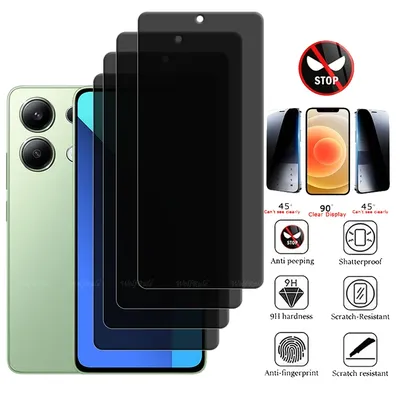 4/3/2/1 Stück für Redmi Note 13 4G Glas Redmi Note 13 4G gehärtetes Glas 9H HD Privacy Anti-Spy