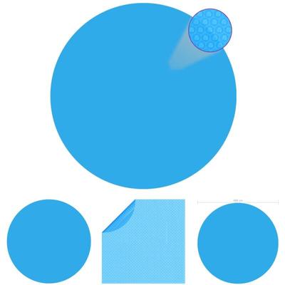 Runde Pool-Abdeckung pe Blau 488 cm - Poolabdeckungen & -unterlagen - Blau Image