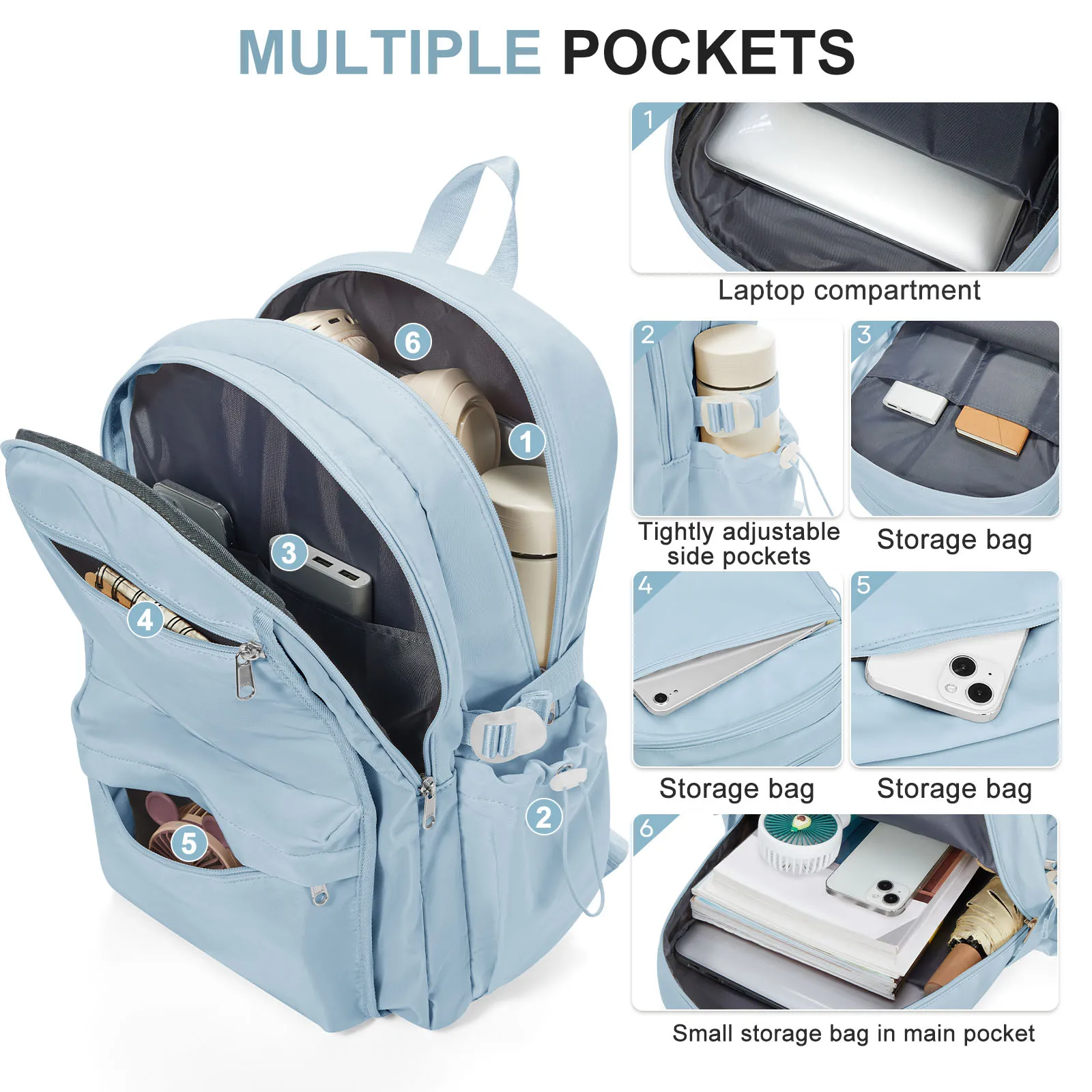 Sacs d'école universitaires imperméables de grande capacité pour filles, sac d'ordinateur portable en Nylon, cartable décontracté pour femmes, sacs à dos d'école quotidiens de voyage