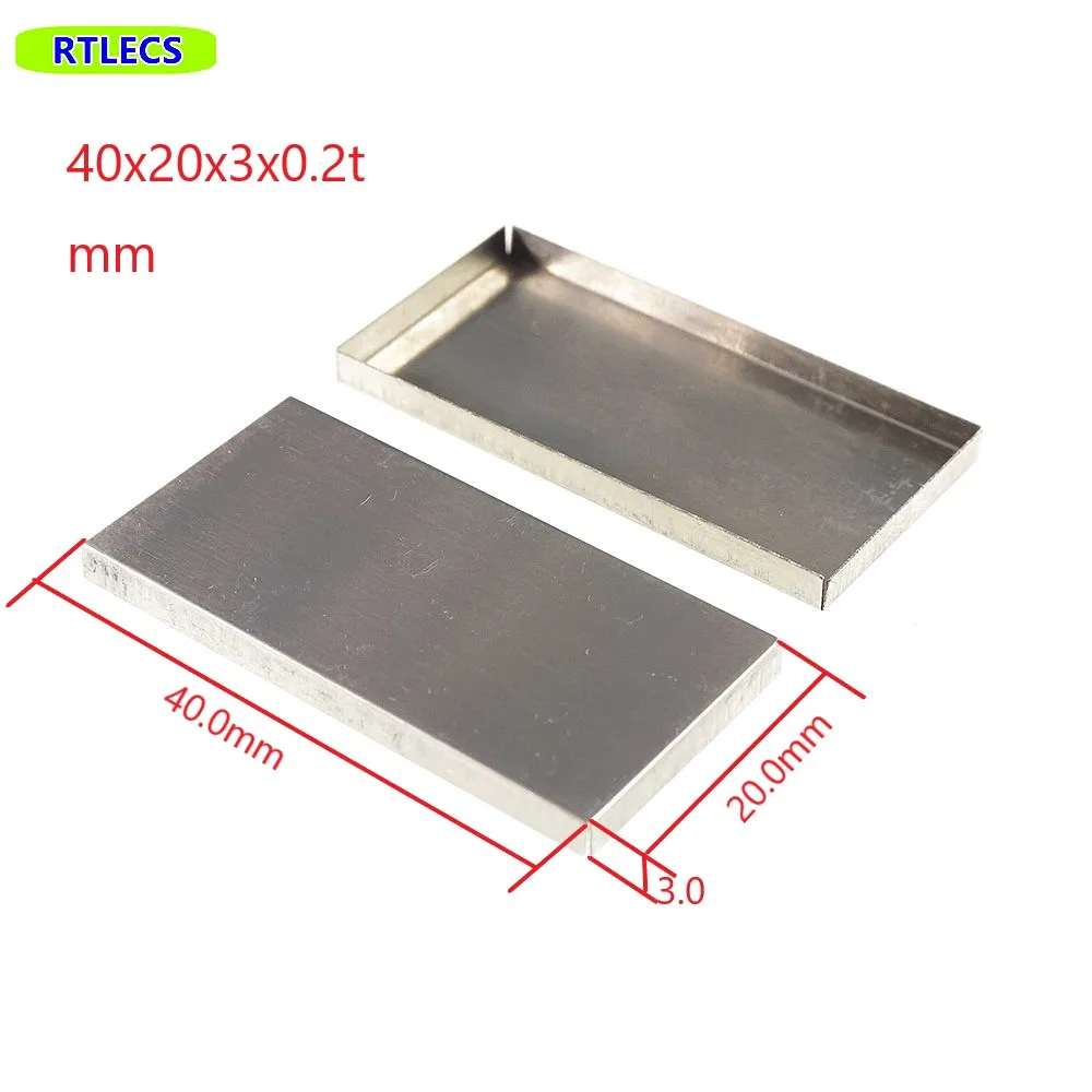 10 Stück EMI RFI Shield Can 40 mm x 20 mm Höhe 3,0 mm Dicke 0,2 mm EMI RFI Shielding Case Nickel Silber 40x20x3 Image