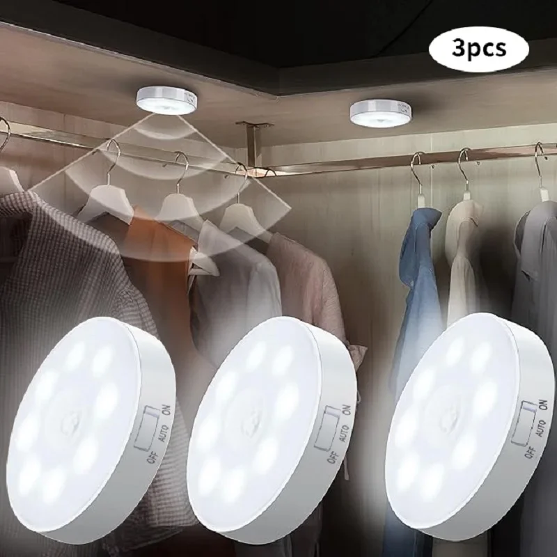 Motion Sensor LED Nachtlicht USB Aufladbare Nacht Lampe Für Küche Schrank Garderobe Lampe Treppe Drahtlose Schrank Licht