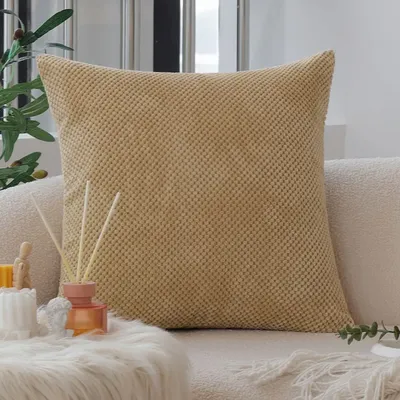 Weicher Cord Kissen bezug für Sofa Wohnzimmer dekorative Kissen bezug einfache einfache Funda Cojin Image