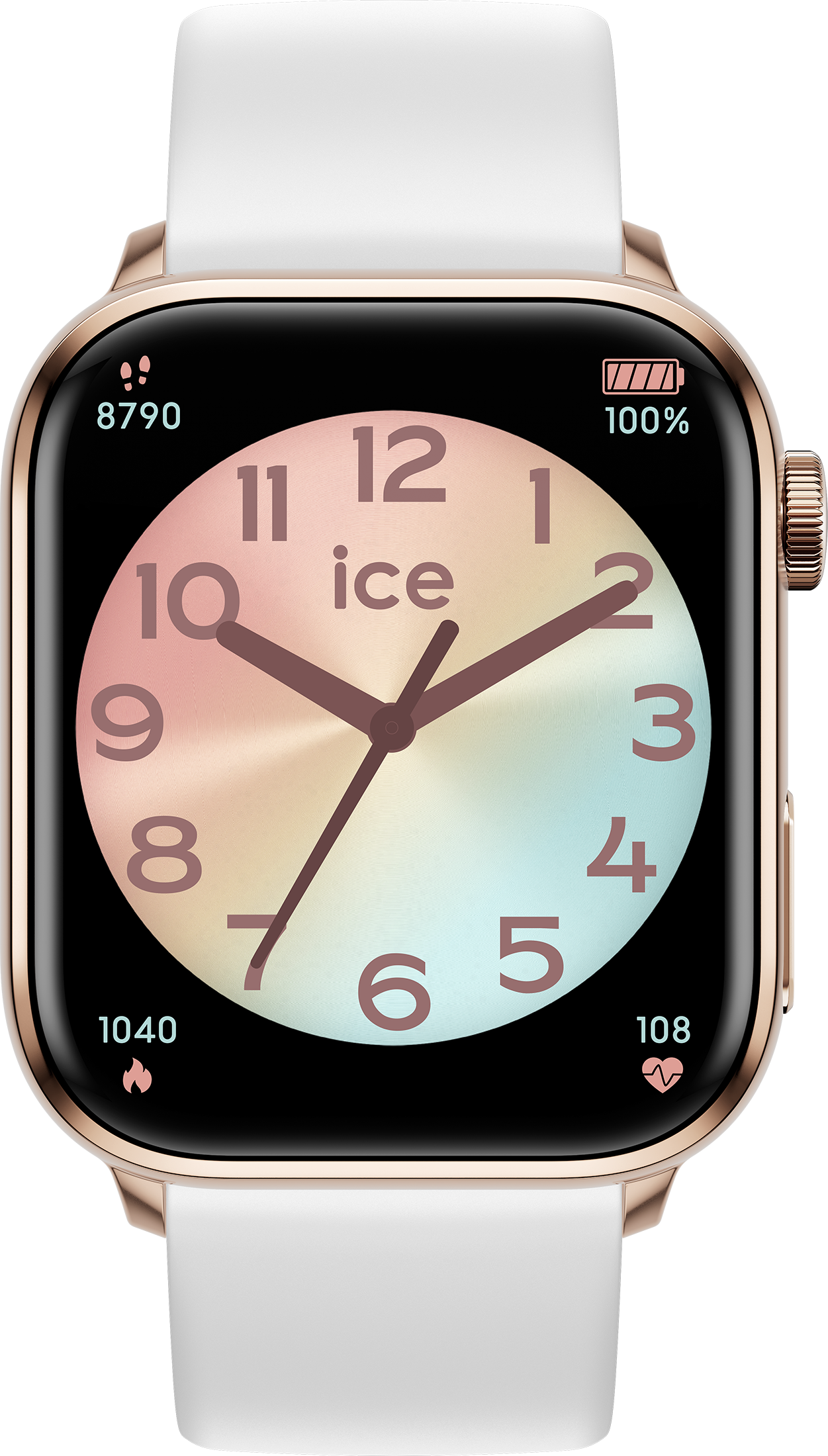 Ice-watch Ice Watch Ice Smart 2.0 - Rose Gold Unisex's White 022537 Silicone - One Size | Ice-watch Sale | Discount Designer Brands