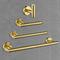 Bad-Hardware-Set Bad-Zubehör-Set 4-teilig gebürstetes Gold-Metallic Bad-Accessoires Wandhalterung 18 Zoll Handtuchhalter Toilettenpapierhalter Bademantel Kleiderhaken Edelstahl