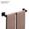 Badezimmer-Accessoires-Set Edelstahl beinhaltet Handtuchhalter/Kleiderhaken/Toilettenpapierhalter/Badezimmer-Turmregal mattschwarz 1oder3oder4tlg