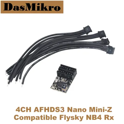DasMikro New 2.4GHz 4CH AFHDS3 Nano Receiver PWM Output With Tower antenna For Flysky Noble NB4
