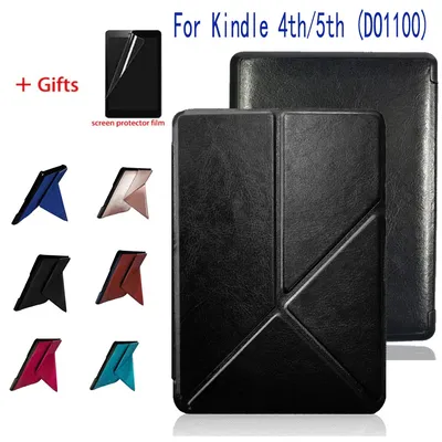 Kindle Case For Kindle 4 4th Generation 2011 D01100 Magnetic Smart Fabric Cover Leather Screen