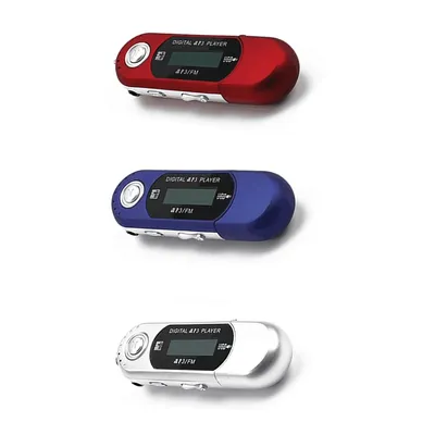2 in 1 Mini MP3 Player Small Flash Drive Lightweight Multilanguage LCD Music Player with 3.5mm Audio
