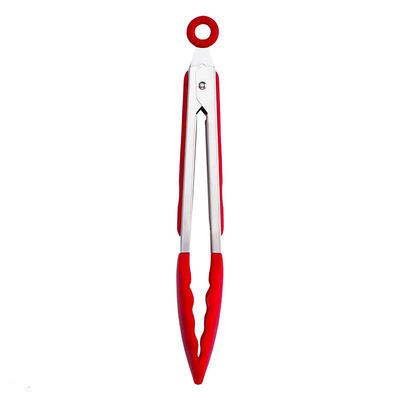 Silicone Kitchen Tongs 26.5cm/9 Inch, Non-Stick Heat Resistant Up To 480°F, Stainless Steel With Silicone Tips, Ideal For Cooking And BBQ, Kitchen Utensils, Outdoor Camping Picnic, Cookware Barbecue Tool Accessories